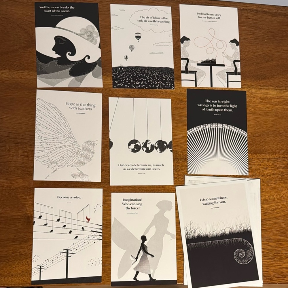 Obvious State Literary Postcards and Card